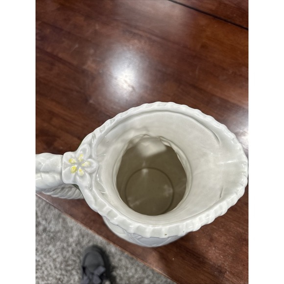 'Goebel' Basket Weave Pitcher decorated‎ with Flowers and Fruit #337 - Picture 4 of 4